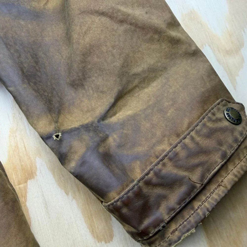 VTG Filson Shelter Cloth Waterfowl Coat Mens M Brown Waxed Canvas Hunting Jacket